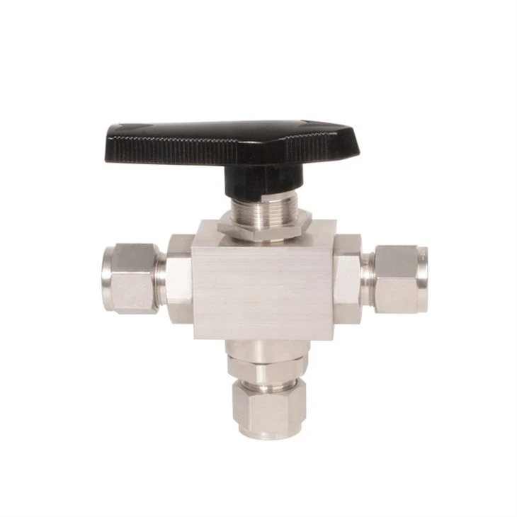 High Performance Double Ferrule 3 Way Ball Valve