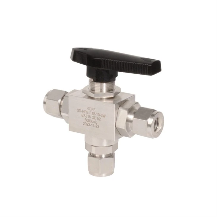 High Performance Double Ferrule 3 Way Ball Valve