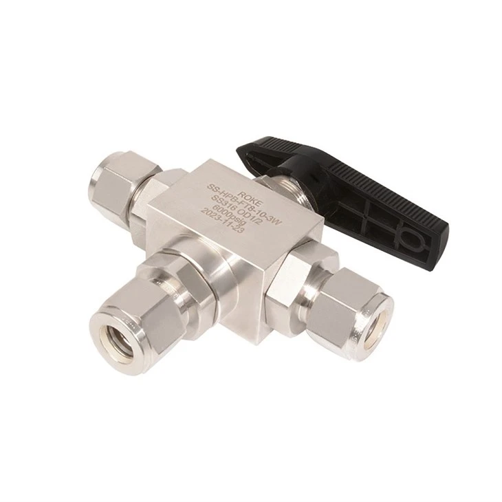 High Performance Double Ferrule 3 Way Ball Valve